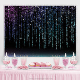 Lila Blau Bokeh Funkeln Schwarz Geburtstag Party Hintergrund